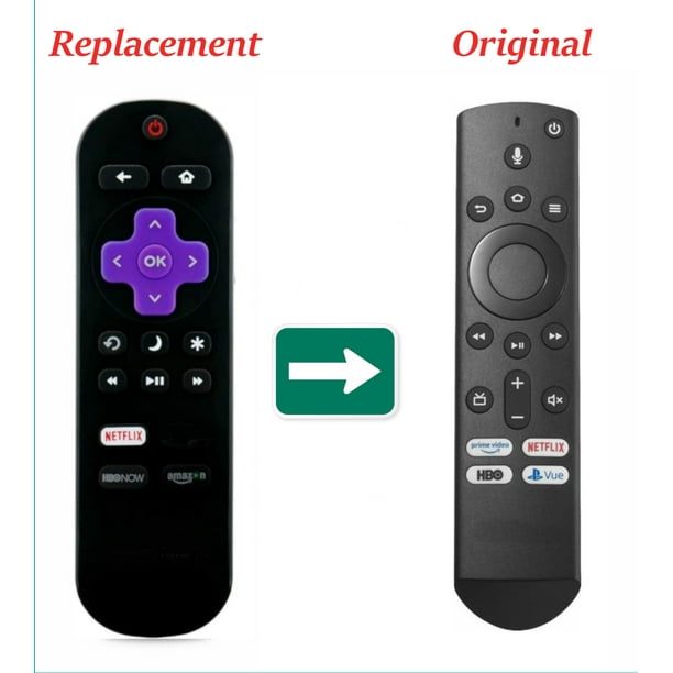 Fire TV Edition Replacement Remote for Insignia and Toshiba Black Insignia